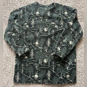 Vintage Women’s Woolrich Full Moon Trees Long Sleeve Top Medium